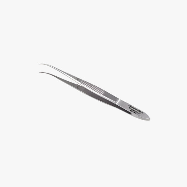 Graefe iris forceps, curved, 11 cm