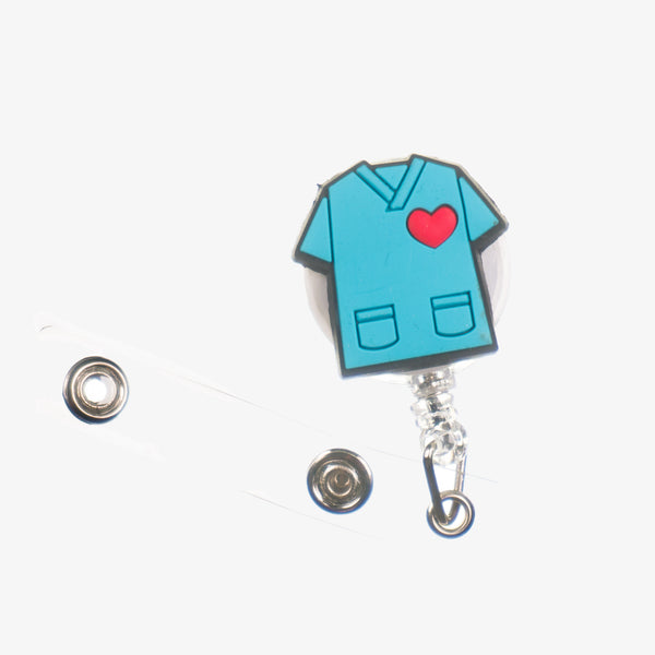 Badge Reel Scrub Top