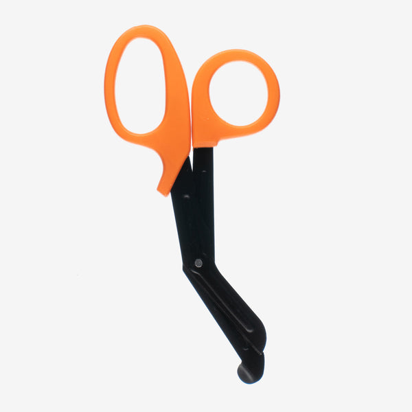 Bandage Scissors Orange Handle Black Blades