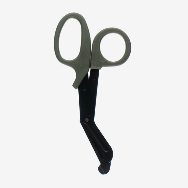 Bandage Scissors Green Handle Black Blades