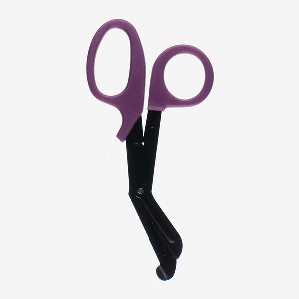 Bandage Scissors Purple Handle Black Blades