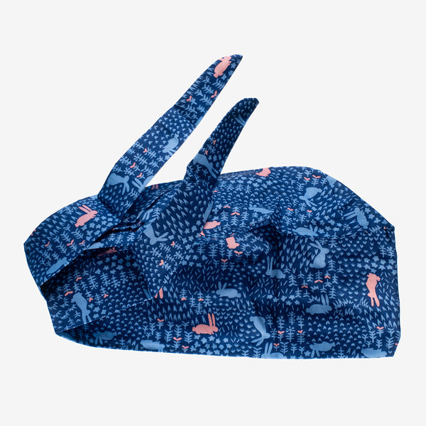 Scrub Cap Blue with Rabbits