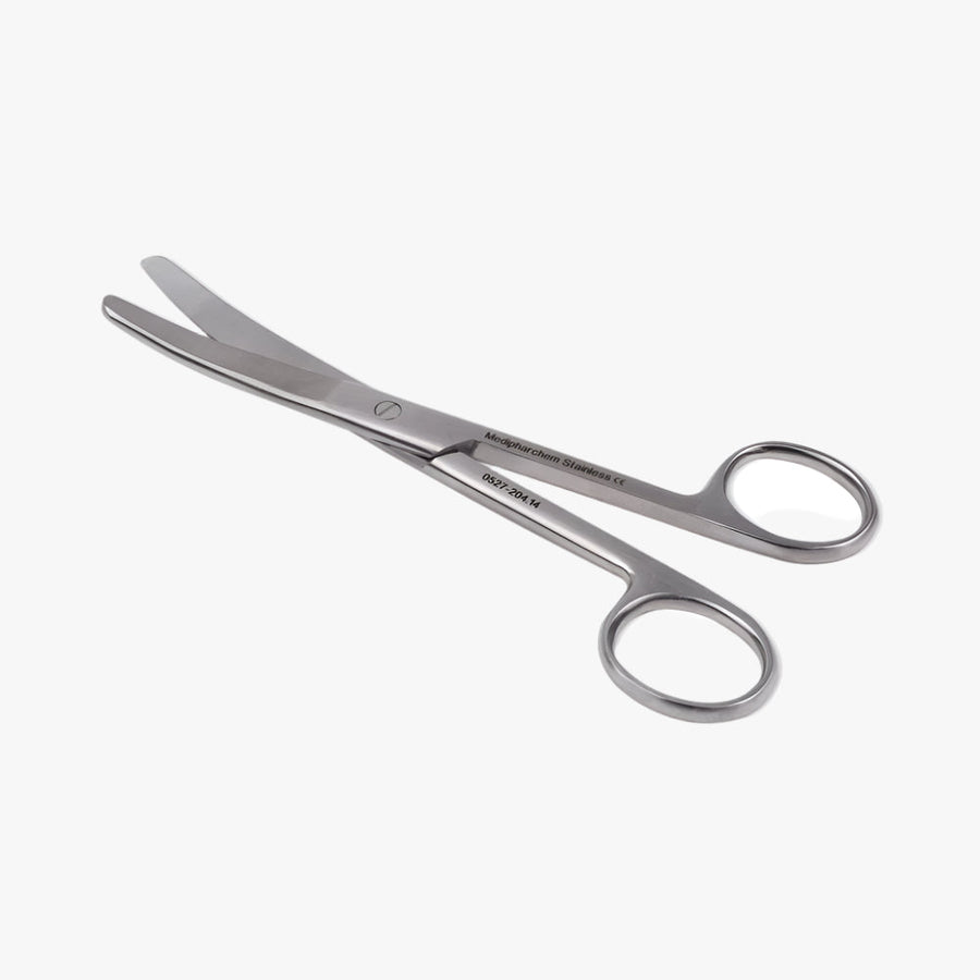 Surgical scissors curved 14 cm blunt