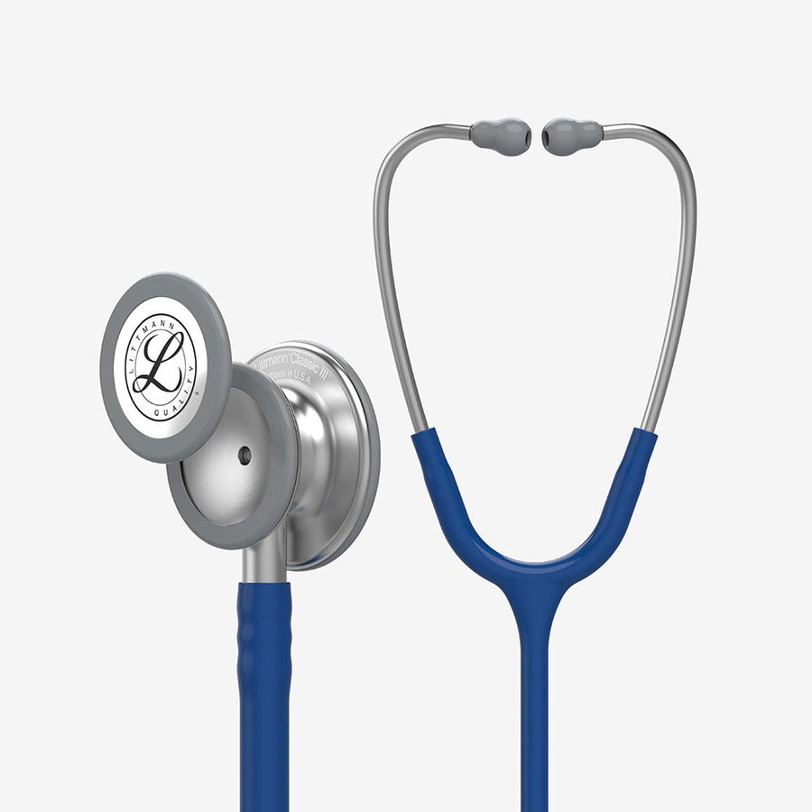 Littmann Classic III Stethoscope Navy Blue with Brushed Stainless Steel Chestpiece