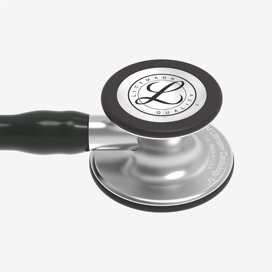 Stethoskop Littmann Cardiology IV Schwarz mit Bruststück aus gebürstetem Edelstahl