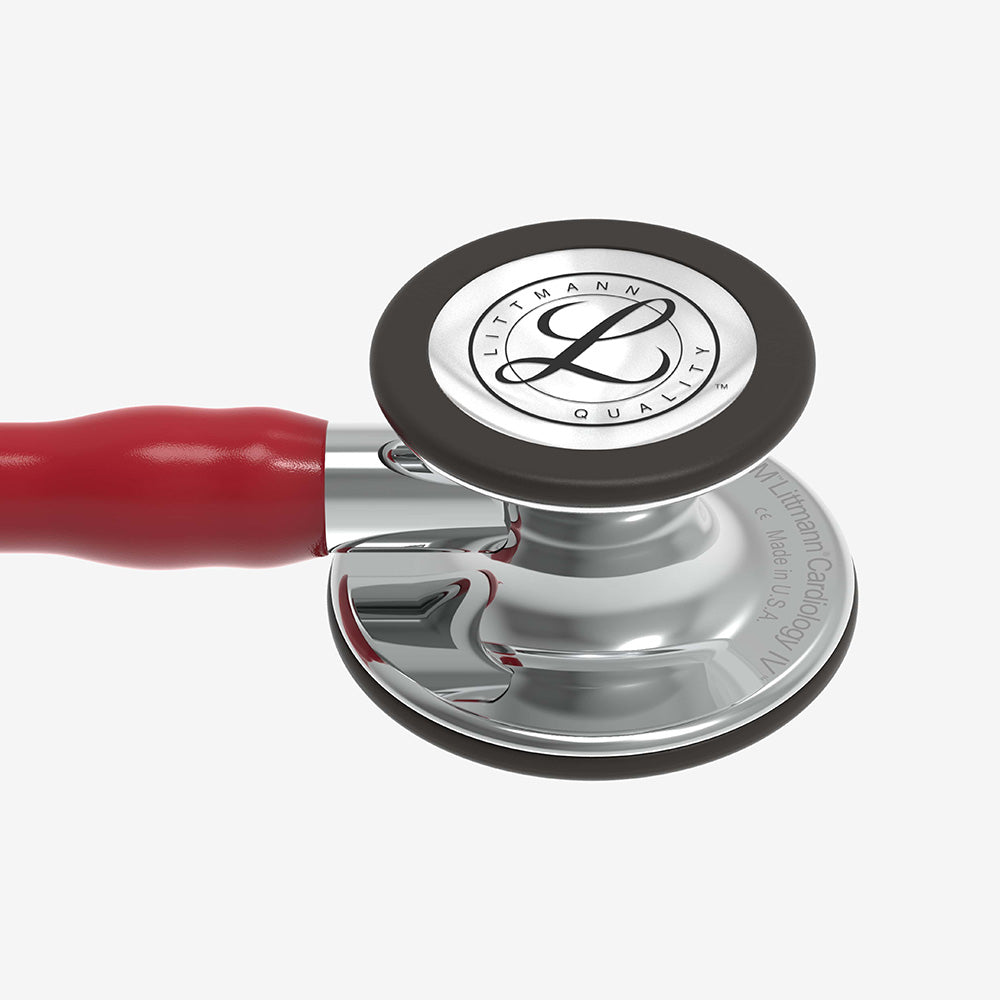 Stethoskop Littmann Cardiology IV Weinrot mit hochglanzpoliertem Bruststück